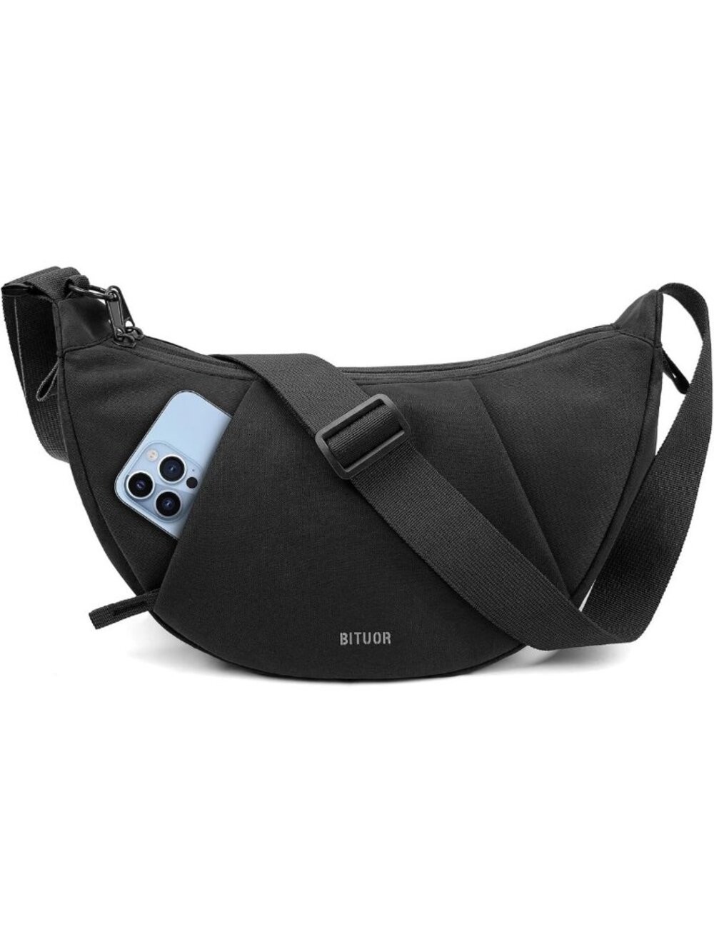 Stylish Anti-Theft Crossbody Bag for Women | Crescent Hobo Purse, Secure & Chic
